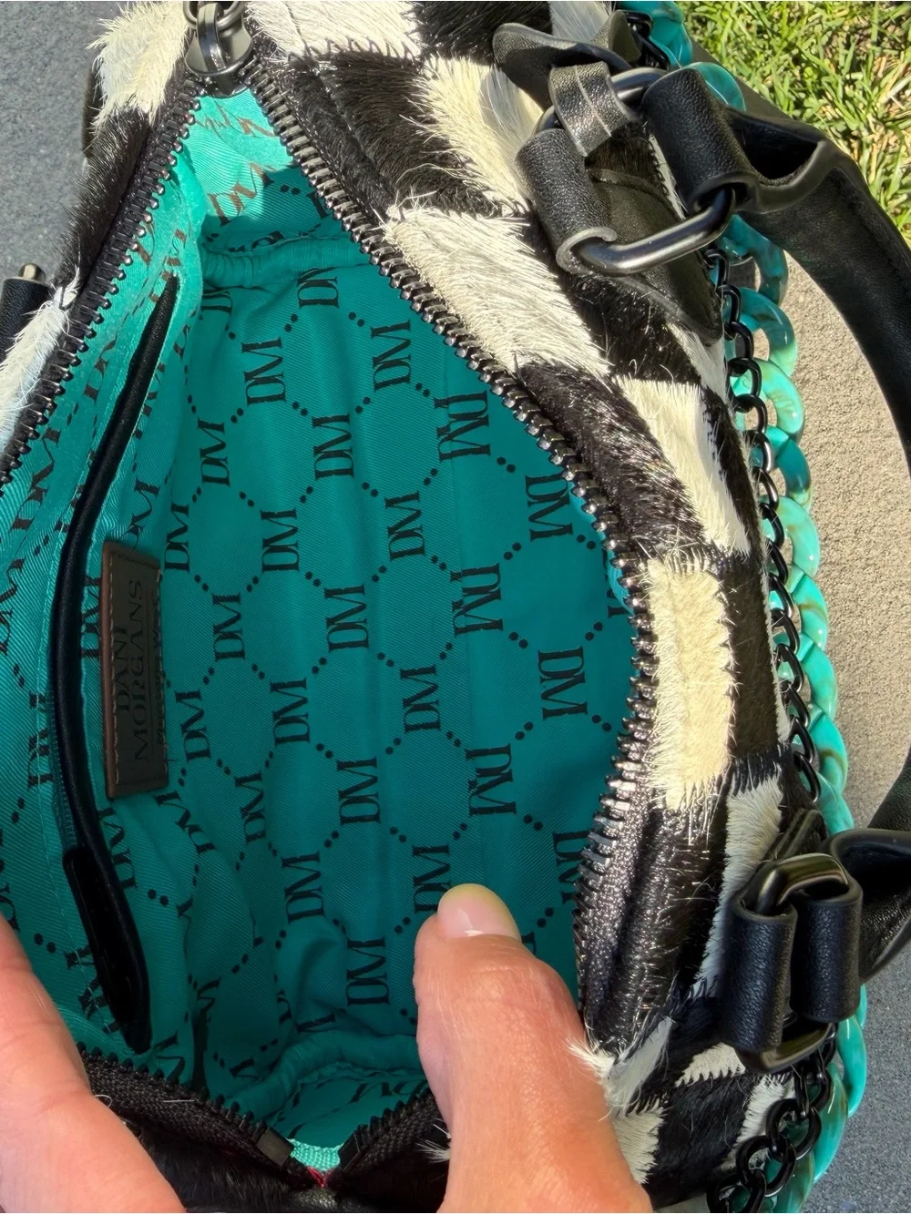 Dani Morgans Exclusive Checkered Cowhide Small Speedy Bag - Picture 12 of 17